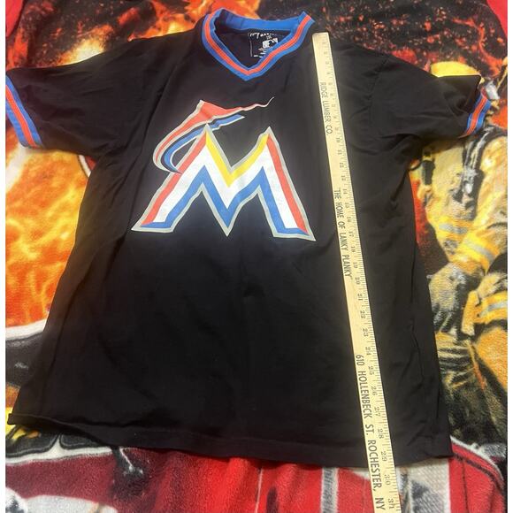 Miami Marlins Black Majestic Wright-Ditson 2XL - Picture 6 of 8